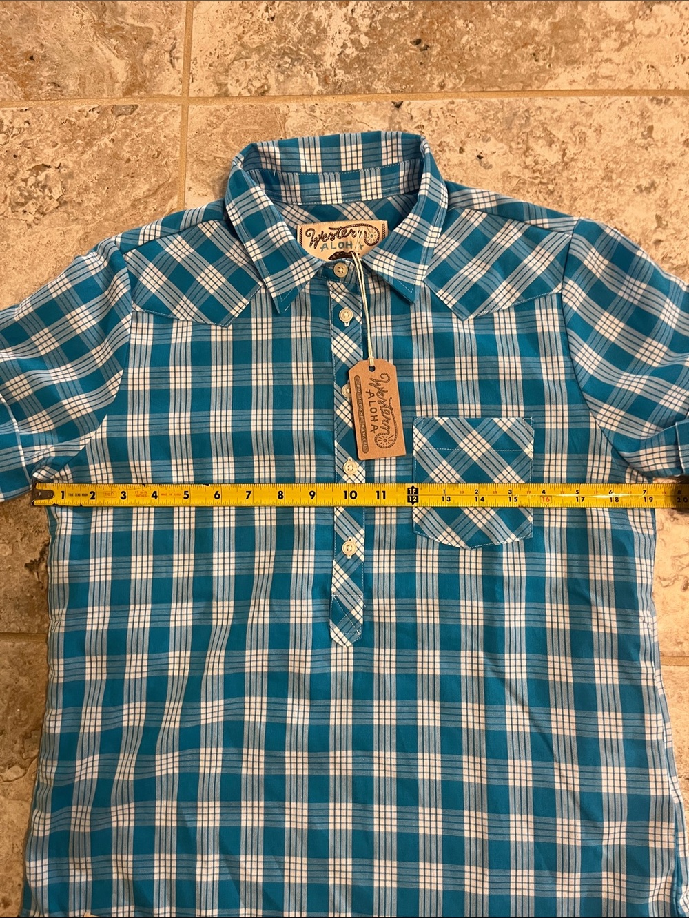 Western Aloha Womens Very Small Fit (S) Palaka Popover Shirt NWT - Picture 9 of 11